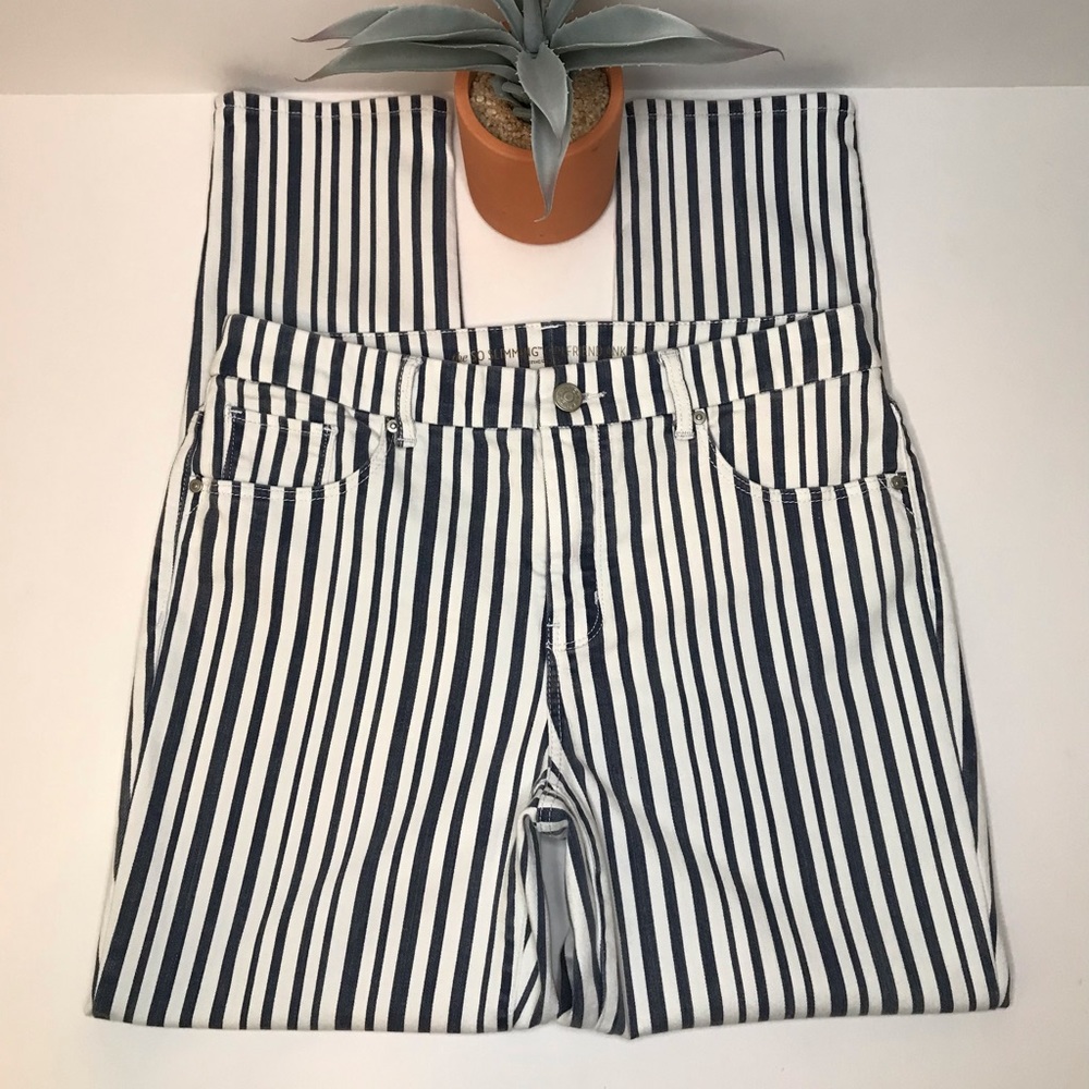 Chico’s So Slimming Striped Girlfriend Jeans - 6 - Picture 7 of 17